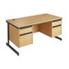 Metro Cantilever Rectangular Desk with 2 x 2-Drawer Pedestals