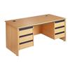 Metro Panel End Rectangular Desk with 2 x 3-Drawer Pedestals