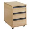 Metro Mobile Pedestal 3 Drawer Beech