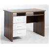 Malawi Walnut and White Finish Workstation