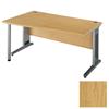 Largo 1600 Left Hand Wave Desk Oak - LWL16O
