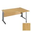 Largo 1600 Right Hand Ergonomic Desk Oak - LER16O