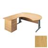 Largo Left Hand Executive Desk with Pedestal meeting table Oak - LMDLO