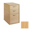 Largo 800 Deep Desk High Pedestal with Silver Handles Beech - R25DH8B