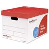 Euroffice Storage Box Red and White [Pack 10]
