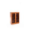 Concerto II Cherry Veneer Low Cupboard with Glass Doors - CNLCGD