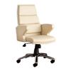Milot Leather Faced Executive High Back Chair - Cream - MLT300T1-C