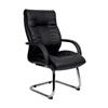 Derby Leather Faced Executive Visitors Chair - DER100C1-BLK