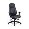 Zeus Black Leather Faced Task High Back Chair - ZEU300K2