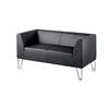 Linear Faux Leather Two Seater Reception Sofa - LNE50002