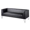 Linear Faux Leather Three Seater Reception Sofa - LNE50003