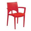 Blizzard Indoor/Outdoor Red Café Chairs - [Pack of 4] - BOXBLI6-R