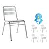 Aluminium Indoor/Outdoor Bistro Chairs [Pack of [Pack of 4] - BOXULT1