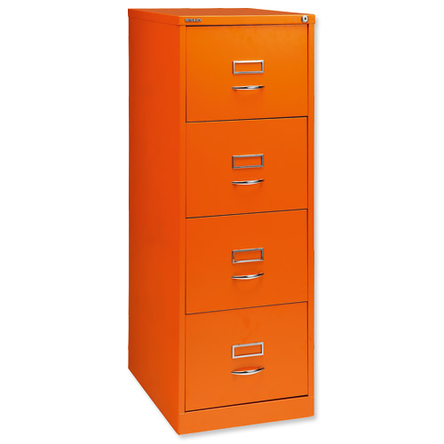 GLO by Bisley BS4C Filing 4Drawer H1321mm Orange Ref BS4C