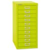 GLO by Bisley SoHo Multidrawer Cabinet 10-Drawer H590mm Green Ref H2910NL Lime GLO by Bisley SoHo Multidrawer Cabinet 10-Drawer H590mm Green Ref H2910NL Lime