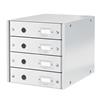 Leitz Click and Store 4 Drawer Cabinet Collapsible Cabinet A4 White Ref 60490001 Leitz Click and Store 4 Drawer Cabinet Collapsible Cabinet A4 White Ref 60490001