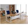 Beam 1600mm Wide Radial Desk Starter Kit Hoop Leg Maple/White Left Hand Beam 1600mm Wide Radial Desk Starter Kit Hoop Leg Maple/White Left Hand