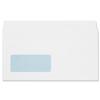 Plus Fabric Envelopes Lightweight Wallet Press Seal Window 80gsm DL White [Pack 1000]