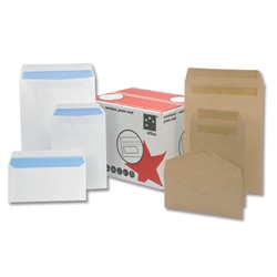 5 Star Envelopes Lightweight Pocket Gummed 80gsm Manilla 229x102mm [Pack 1000]