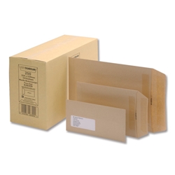 New Guardian Envelopes Mediumweight Pocket Press Seal 90gsm Manilla 305x127mm [Pack 250]