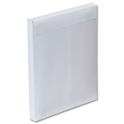 Plus Fabric Envelopes Peel and Seal Gusset 25mm 120gsm White 406x305mm [Pack 100]