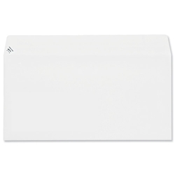 Plus Fabric Envelopes Wallet Peel and Seal 110gsm DL White [Pack 500]