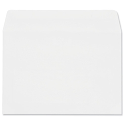 Plus Fabric Envelopes Wallet Press Seal 110gsm C6 White [Pack 500]