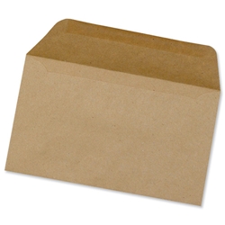 5 Star Envelopes Lightweight Wallet Gummed 75gsm Manilla 89x152mm [Pack 2000]