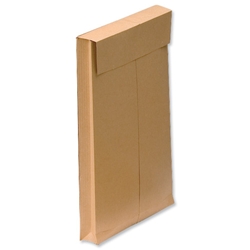 New Guardian Envelopes Heavyweight Peel and Seal with Window Gusset 25mm 130gsm Manilla C4 [Pack 100]