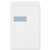 Plus Fabric Envelopes Pocket Press Seal Window 120gsm C4 White [Pack 125]