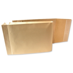 New Guardian Armour Envelopes Peel And Seal Gusset 50mm 130gsm Kraft Manilla 465x340mm [Box 100]