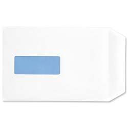5 Star Envelopes Pocket Press Seal Window 90gsm White C5