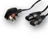 Belkin Pro Series IEC Y-Splitter to UK Plug Power Cable - F3A224B08