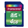 Transcend Class 4 SD Memory Card 4GB Ref TS4GSDHC4